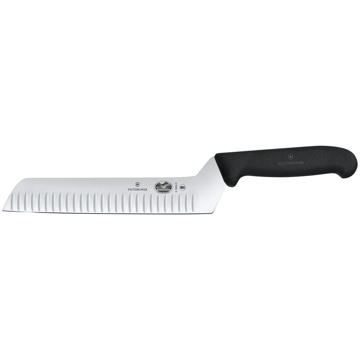 Victorinox Coltello burro e formaggio molle Fibrox dritto; lunghezza lama 21 cm, 35.2 cm (L); argento/nero