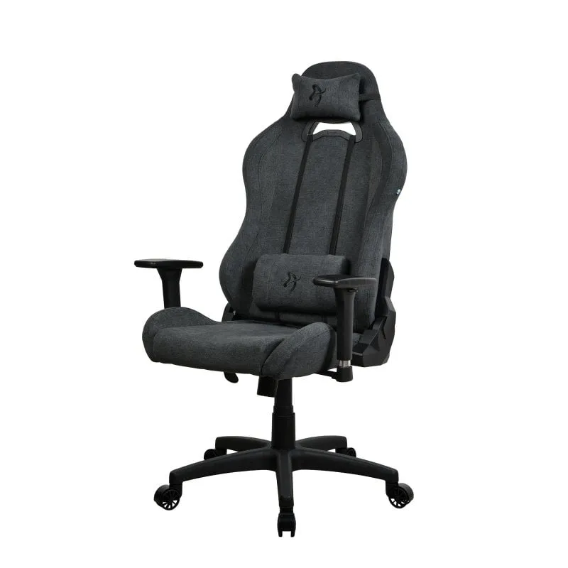 Sedia da gaming ergonomica in tessuto morbido Arozzi Torretta Grigio scuro