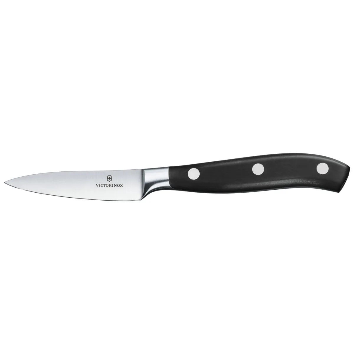 Victorinox Coltello per verdure forgiato Grand Maître, dritto ; lunghezza lama 8 cm, 20.5 cm (L); argento/nero