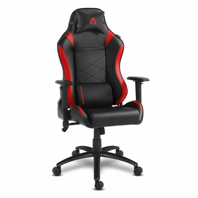 Alpha Gamer AGATENA-BK-RED sedia per videogioco Sedia da gaming per PC Seduta imbottita Nero, Rosso