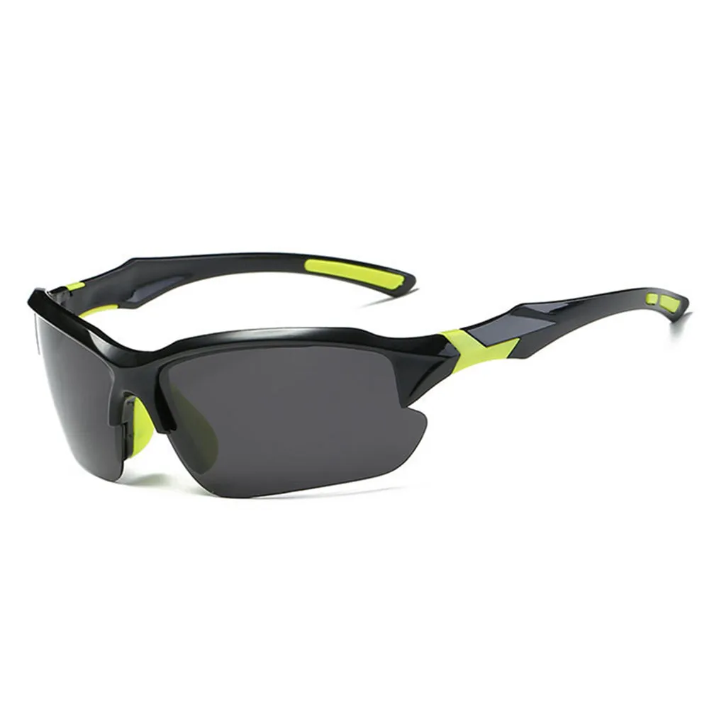 Occhiali da Ciclismo Unisex Techsuit 9301, Protezione UV, Nero Verde
