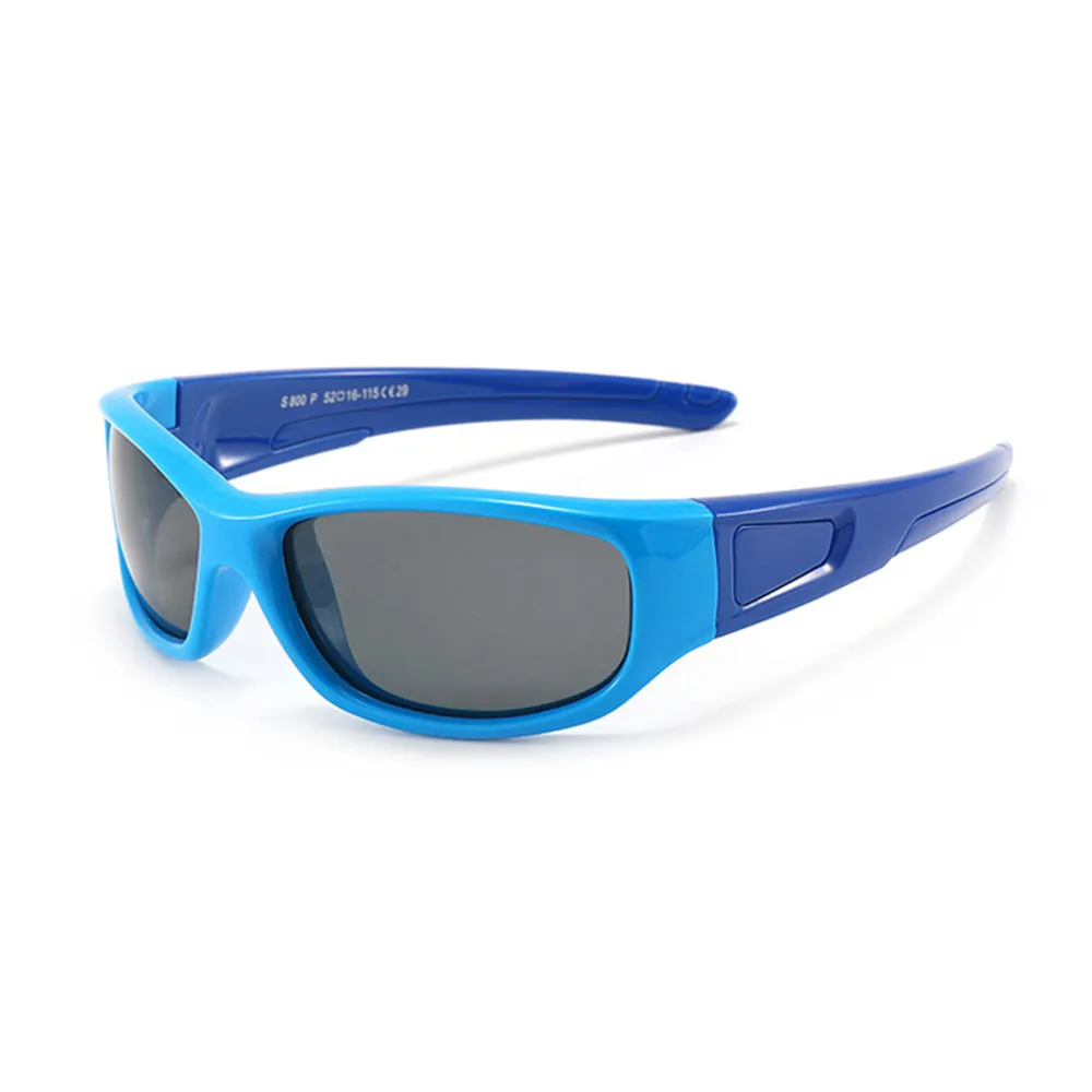 Occhiali da Sole Sportivi per Bambini Techsuit 800-C29, Polarizzati, Blu Celeste