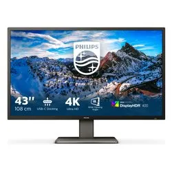 Monitor 42,5" ( LED 3840x2160 UHD 4K 60Hz ) P LINE Multiview Black 439P1 00