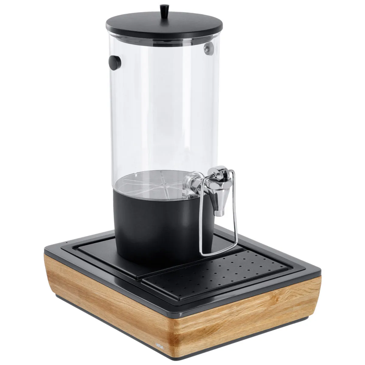 VEGA Dispenser per succhi Montana singolo, GN 1/2, 4l; 36.5x30.5x50.5 cm (LxLxH); quercia/trasparente/nero