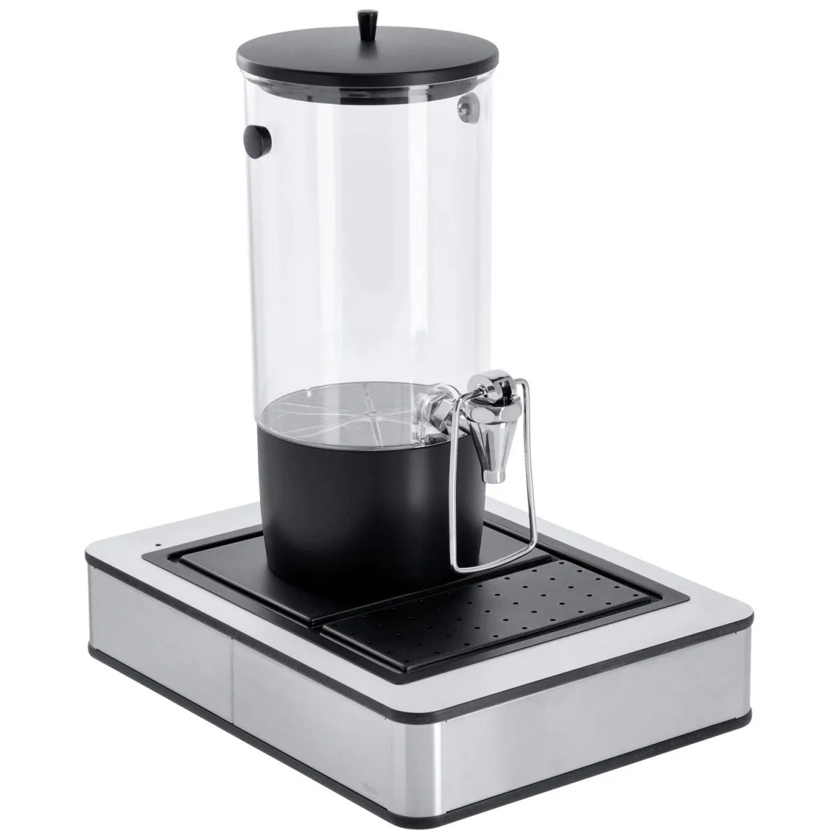 VEGA Dispenser succhi Fundale weiß singolo, GN 1/2, 4l; 42.5x31.5x50.5 cm (LxLxH); bianco/trasparente/nero