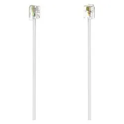 Cavo telefonico Plug 6P 4C Bianco 3m 00201133