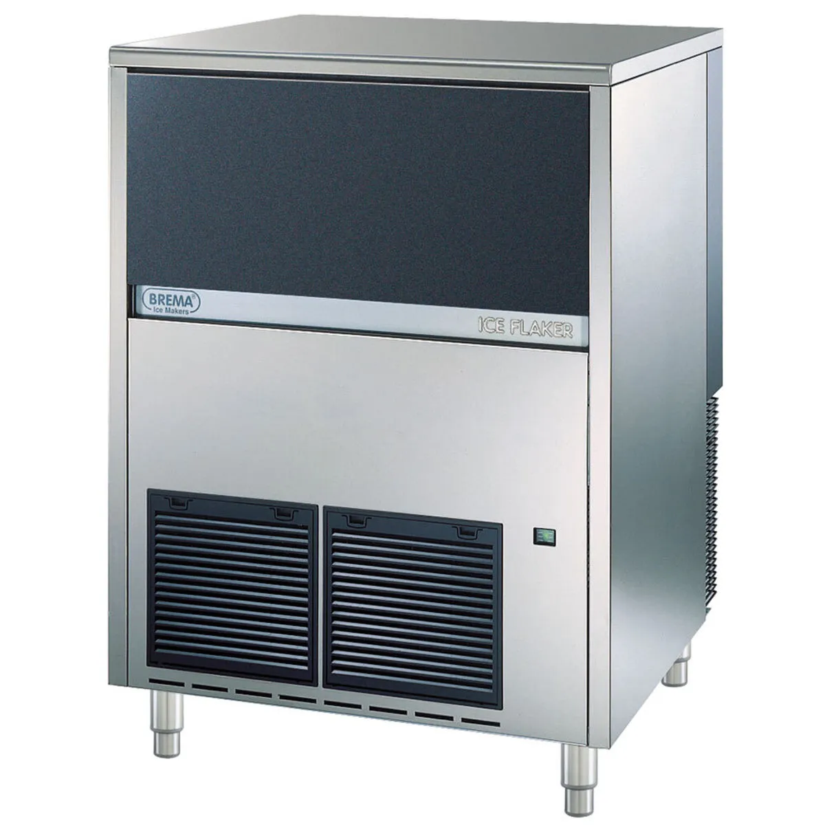 Brema Fabbricatore di ghiaccio BREMA raffreddato ad aria, 153kg/24h; 73.8x103x69 cm (LxHxP); argento