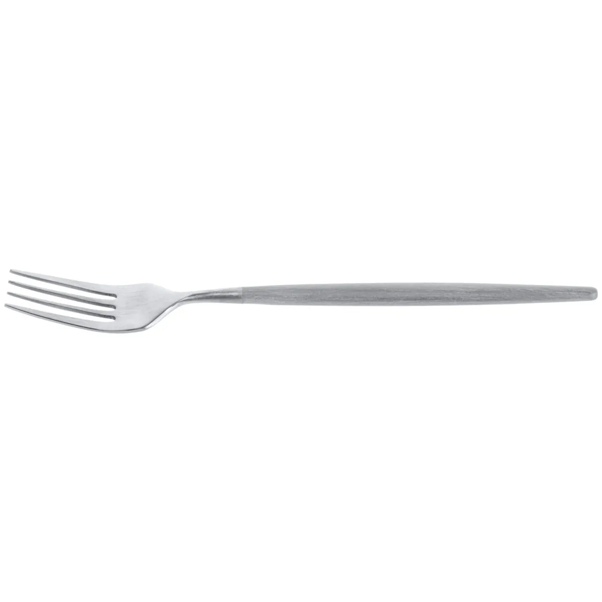 12x VEGA Forchetta da tavola Turin; 22.5 cm (L); acciaio inox/grigio, manico grigio; 12 pz. / Pacco