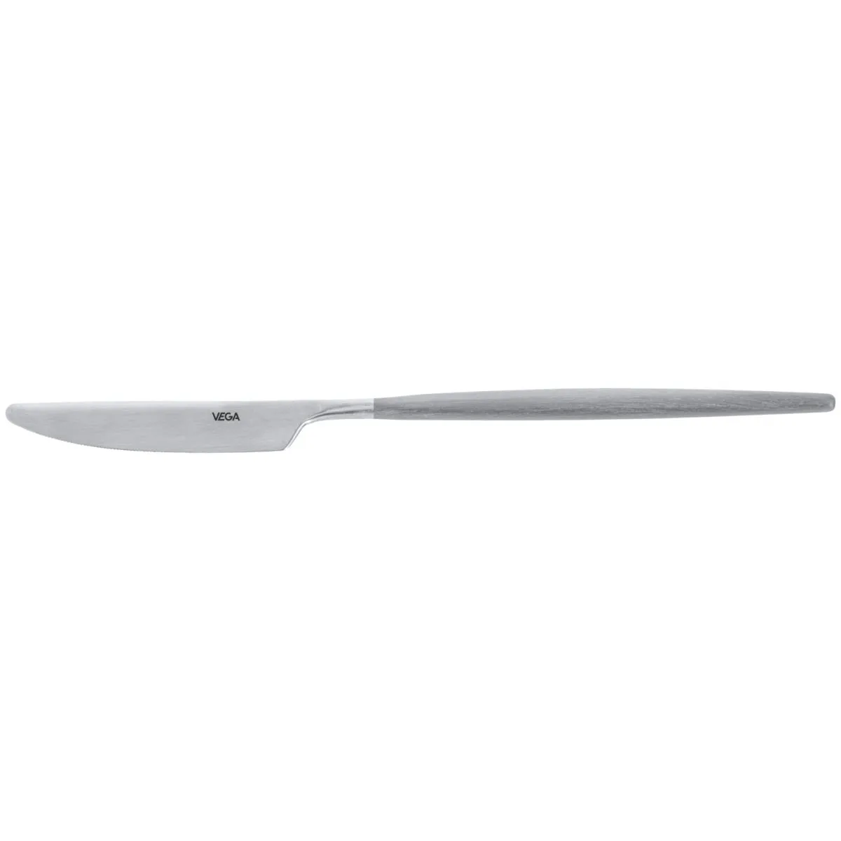 12x VEGA Coltello da tavola Turin; 24.5 cm (L); acciaio inox/grigio, manico grigio; 12 pz. / Pacco