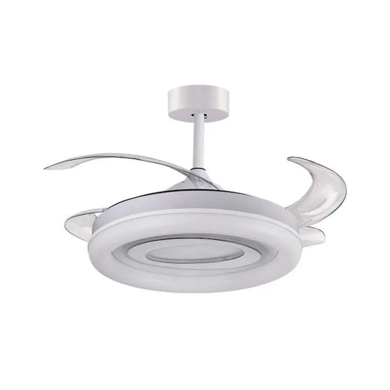 Ventilatore da soffitto Bel Air Home Tebe 130W 130cm LED 4 pale retrattili Bianco