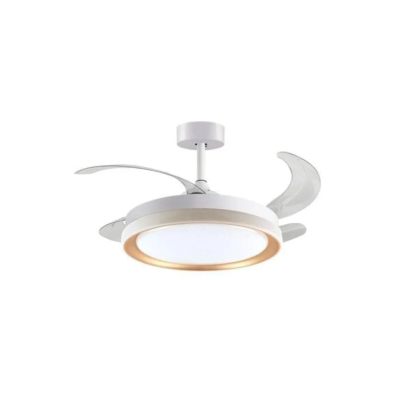 Ventilatore da soffitto Bel Air Kigali Mini 4 pale retrattili LED 48W 91cm luce regolabile