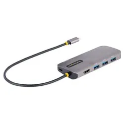 HUB 6 in 1 Mini Dock da Viaggio Grigio 127B USBC MULTIPORT