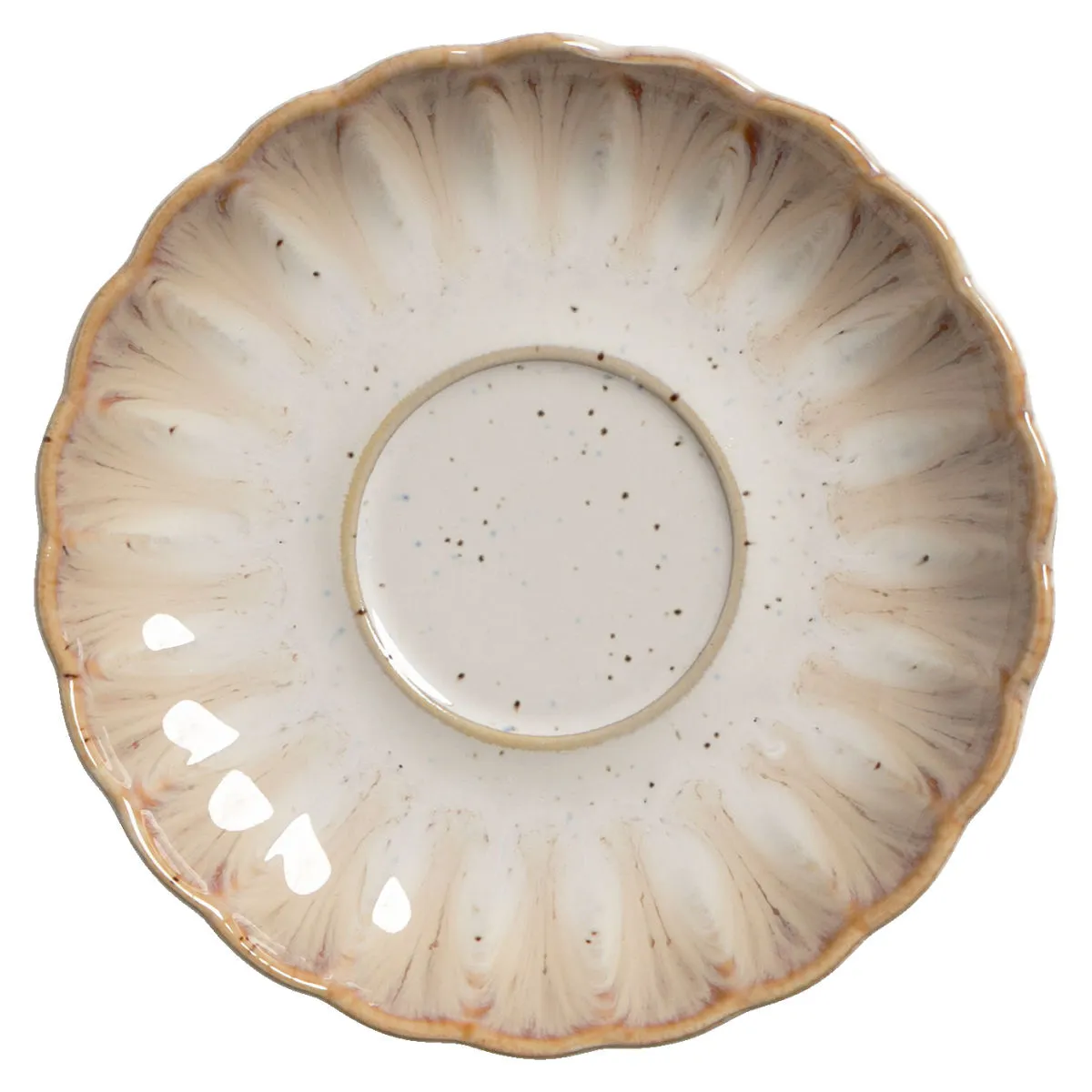 6x VEGA Piattino per tazza cappuccino Flora; 13.7x2.3 cm (ØxH); rosa/beige; rotonda; 6 pz. / Pacco