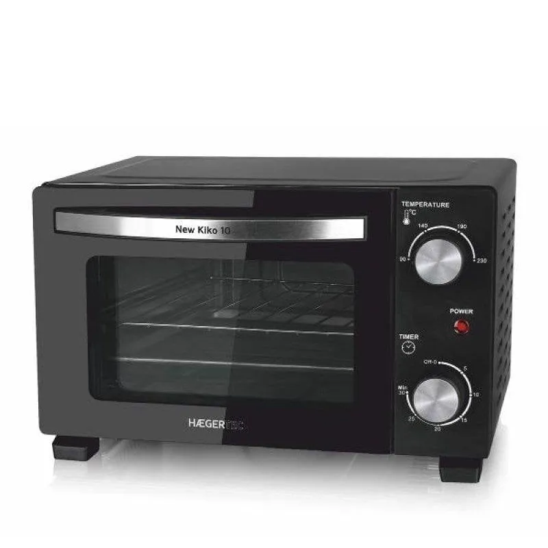 Fornetto Elettrico Haeger New Kiko 10L 800W Porta Doppio Timer Nero