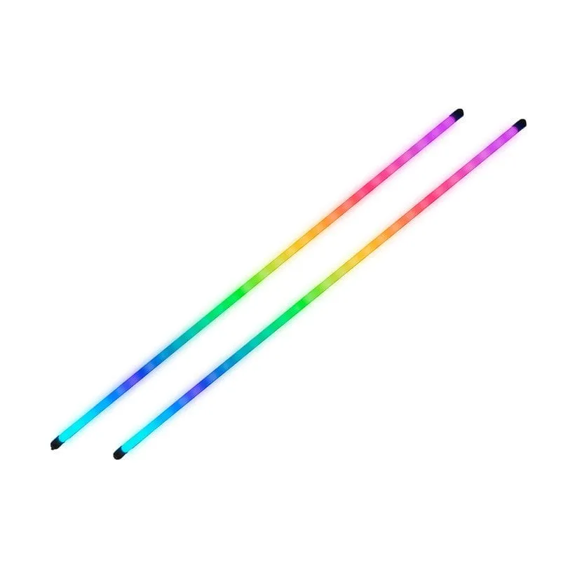 Mars Gaming MLT-TWO 2x Strisce LED Neon ARGB 400mm Flessibili 5v 3 Pin Compatibili con Hub e Mb ARGB