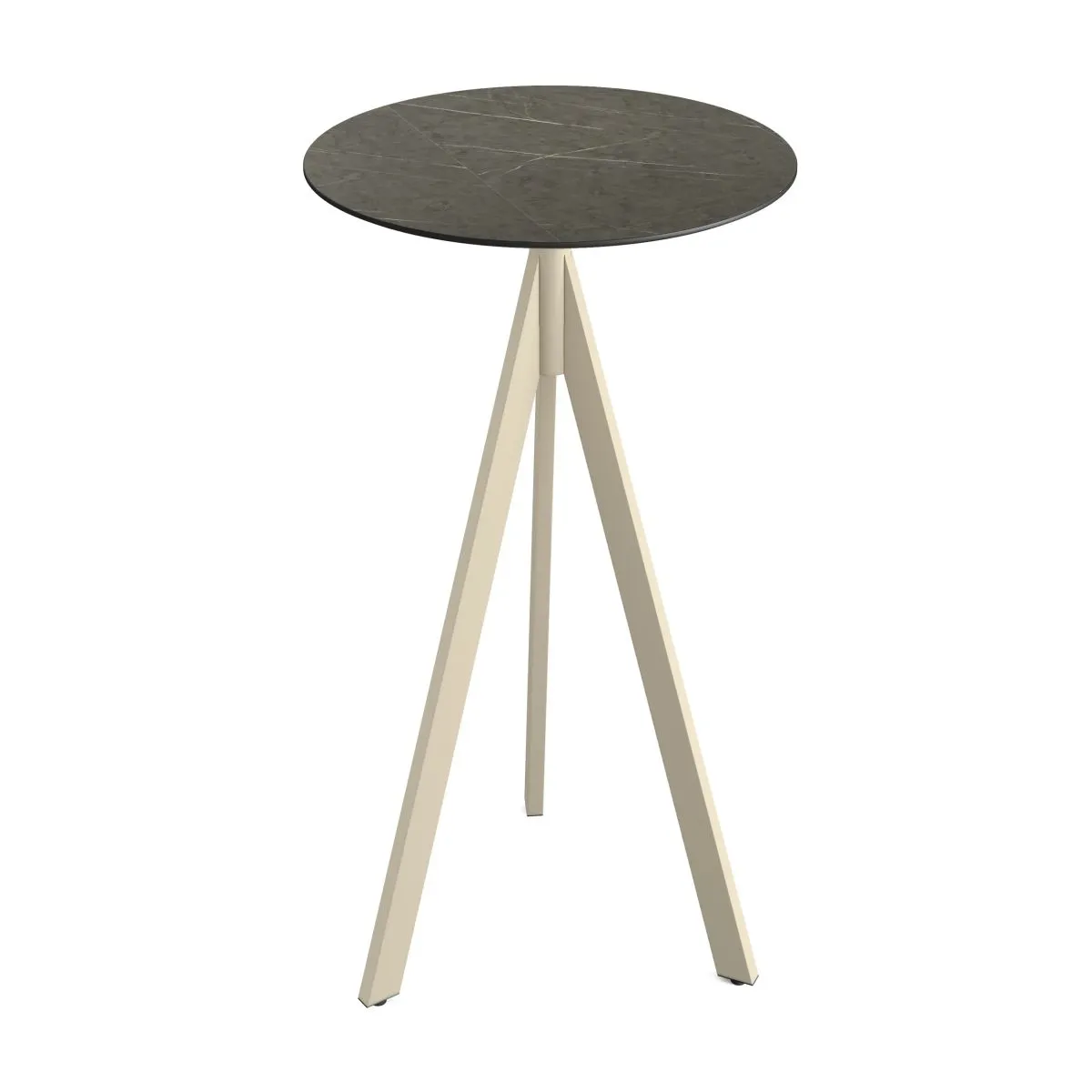 Feros Tavolo alto Infinity Tripod telaio + HPL Ø70 cm; 110x70 cm (HxØ); sabbia/marrone; rotonda