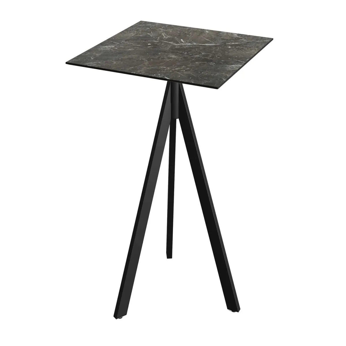 Feros Tavolo alto Infinity Tripod base + HPL 70x70 cm; 70x70x110 cm (LxLxH); nero/multicolore; quadrata
