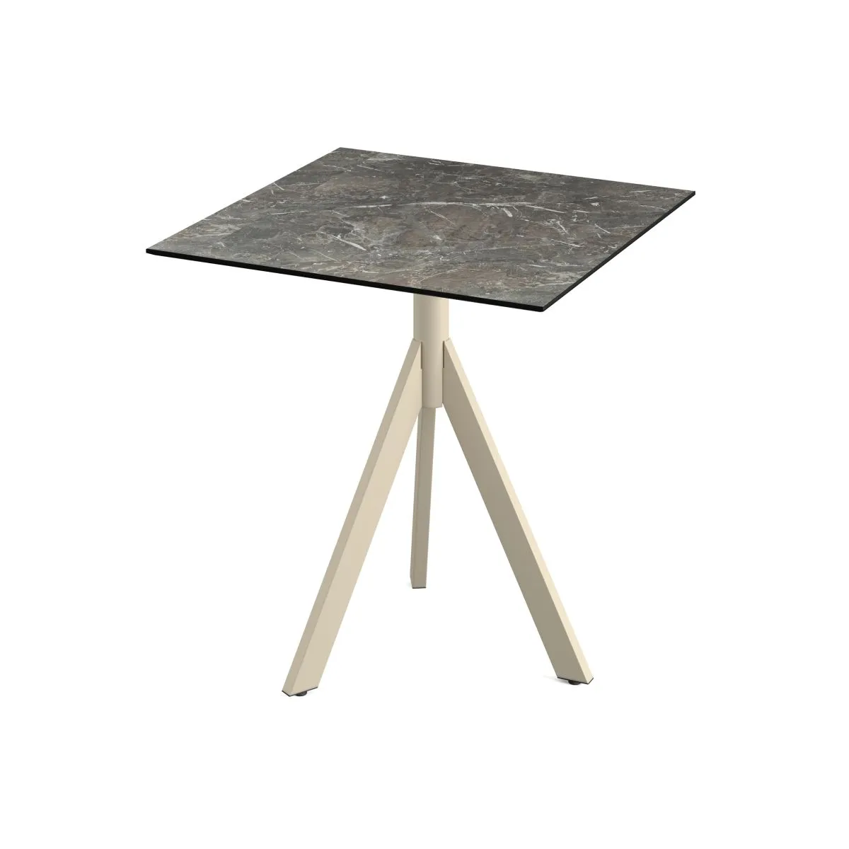 Feros Tavolo da esterno Infinity Tripod telaio + HPL 70x70 cm; 70x70x74 cm (LxLxH); sabbia/multicolore; quadrata