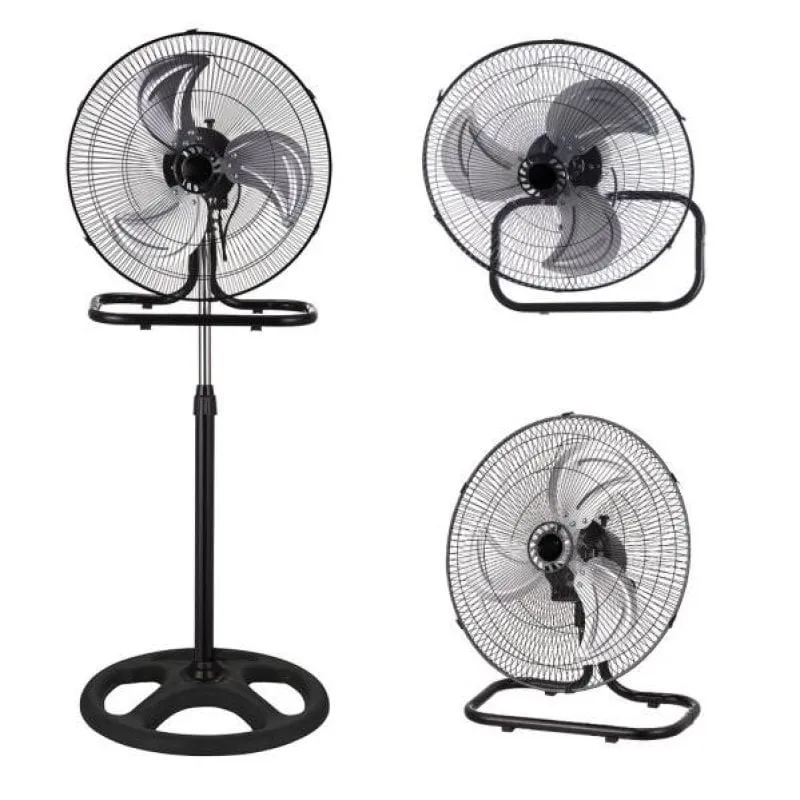 Ventilatore da terra Iluminashop 3 in 1 70W Nero
