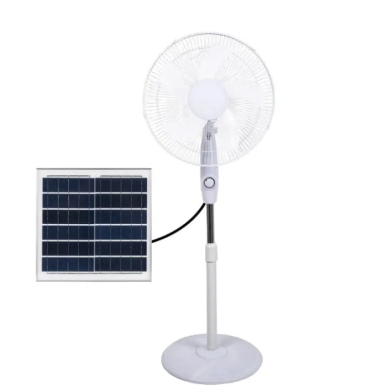Ventilatore a Piantana IluminaShop Solar DC 20W 3 Velocità Altezza Regolabile Batteria Ricaricabile