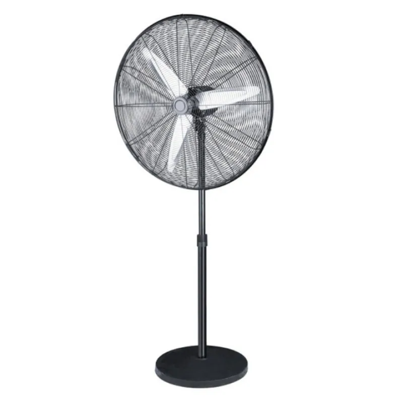 Ventilatore a Piantana IluminaShop 200W 3 Velocità Altezza Regolabile Base Pesante Nero/Argento