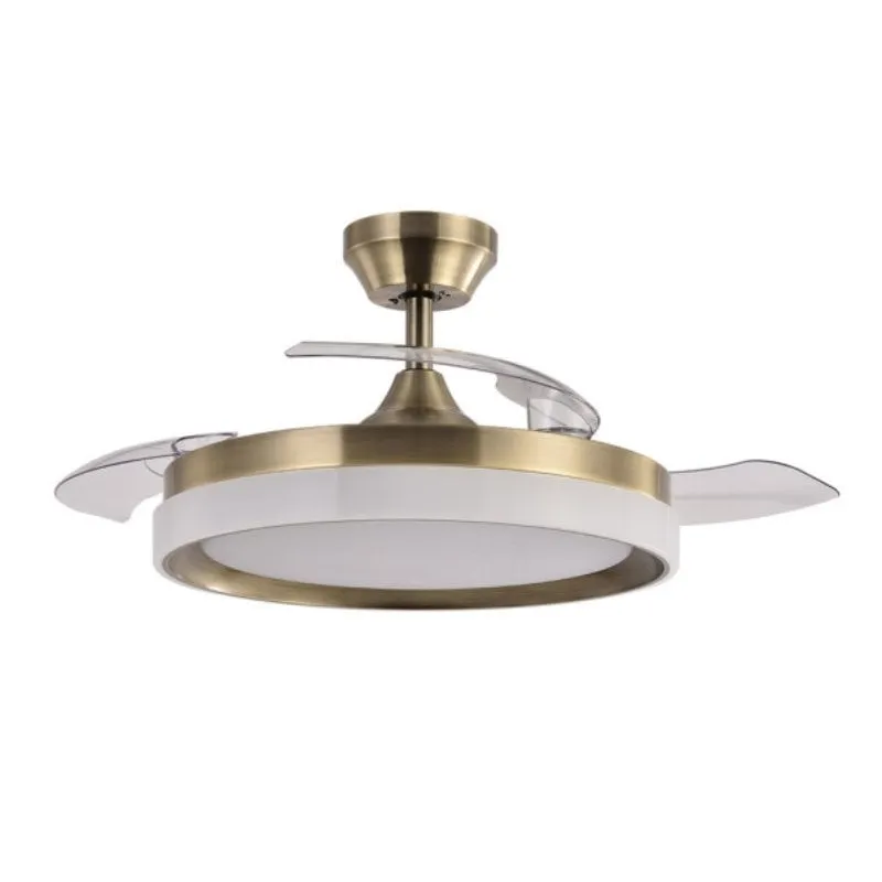 Ventilatore da Soffitto con Luce LED IluminaShop 72W 107cm 6 Velocità Pale Retrattili Telecomando