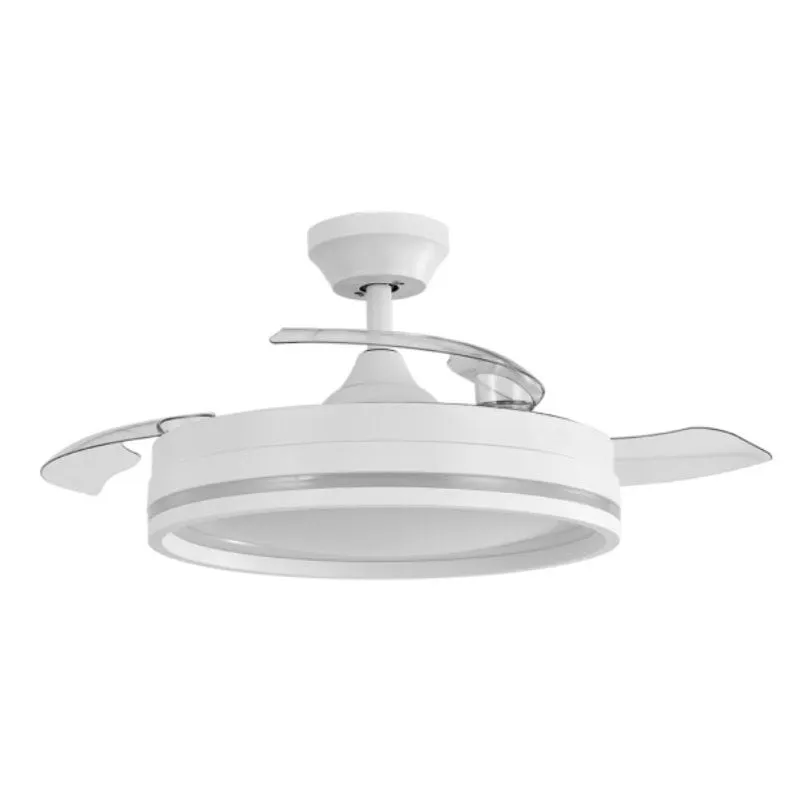 Ventilatore da Soffitto con Luce IluminaShop 72W 107cm 6 Velocità Pale Retrattili Telecomando