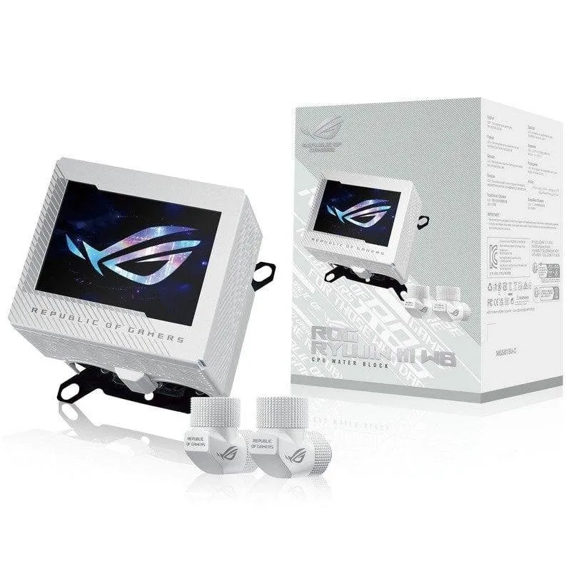 Raffreddamento Liquido ASUS ROG Ryujin III WB 3,5" 1 Ventola Bianco