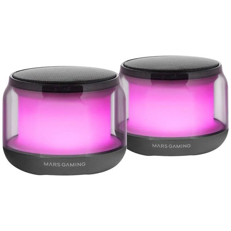 Altoparlanti Mars Gaming MS-Aura Bluetooth 5.3 15W RGB Clearview 360º Nero