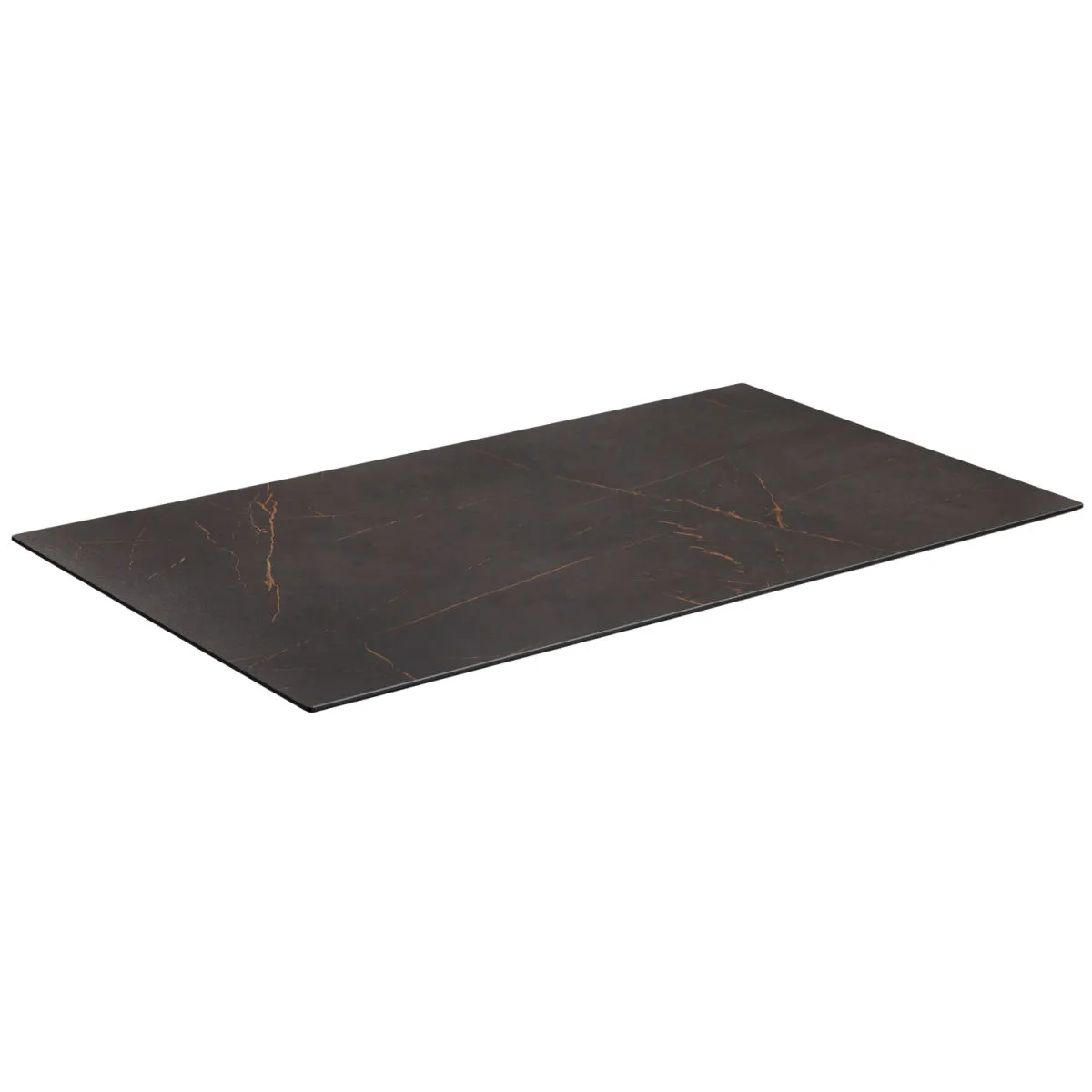 VEGA Piano da tavolo HPL da esterno Lift rettangolare; 130x80 cm (LxL); nero/marrone; rettangolare