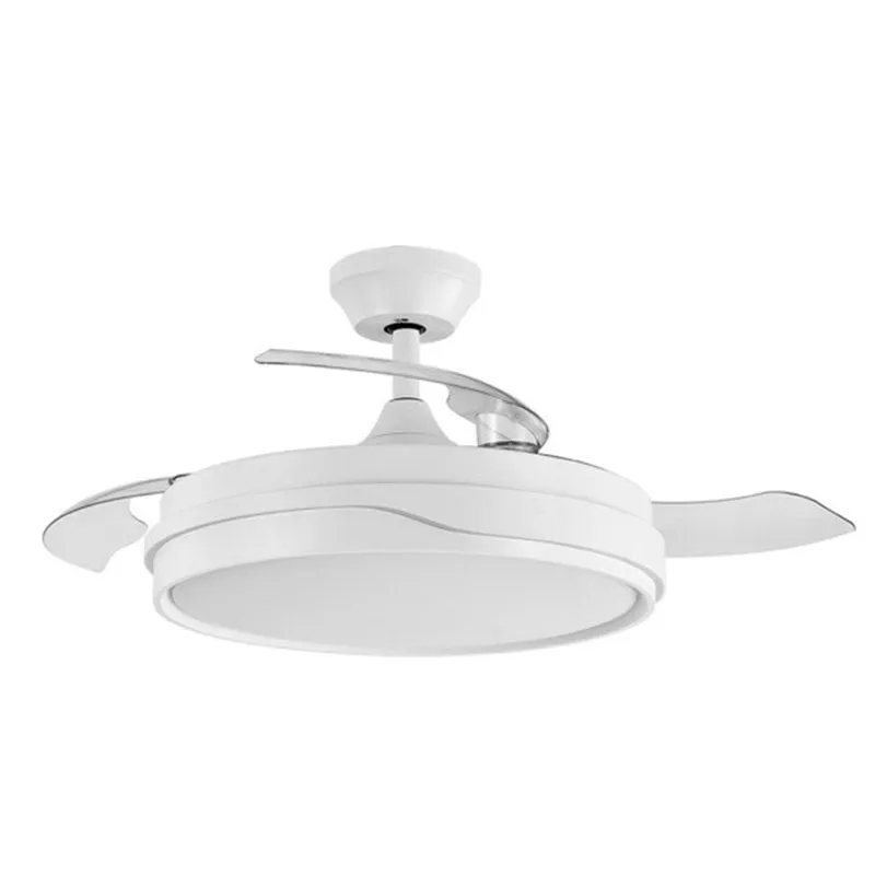 Ventilatore da Soffitto con Luce IluminaShop 350494 72W 107cm 6 Velocità Pale Retrattili Telecomando Funzione Inverno