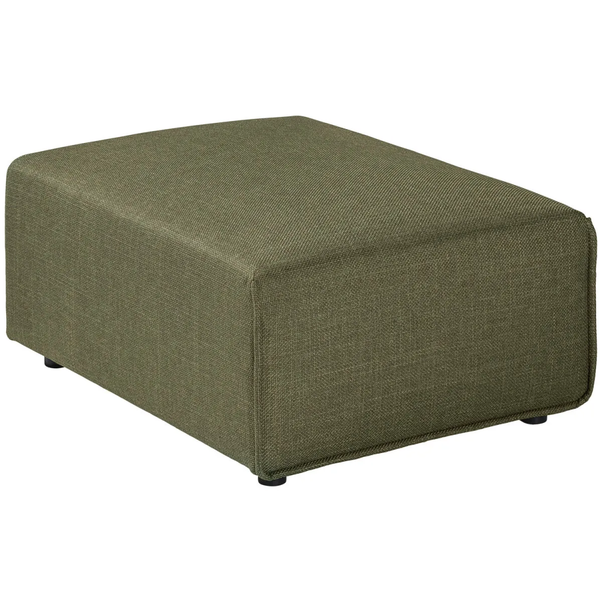 VEGA Chaise longue per divano modulare Belford für modulares Sofa; 71x93x40 cm (LxPxH); seduta verde melange, struttura nero