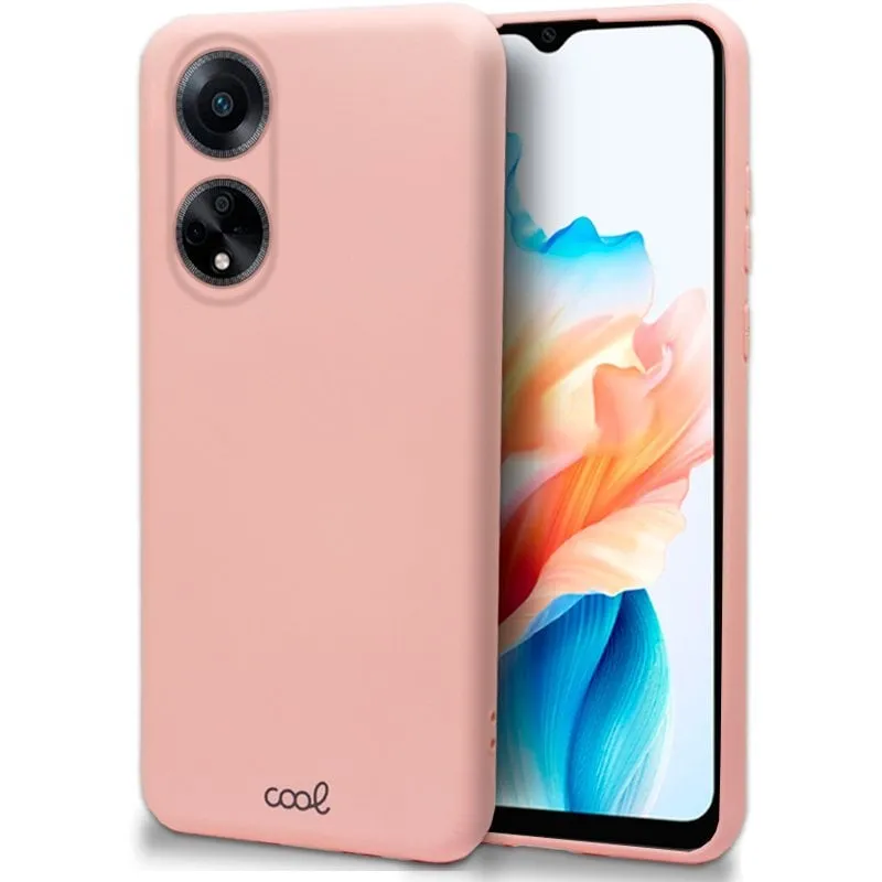 Custodia in silicone rosa freddo per Oppo A18 / A38