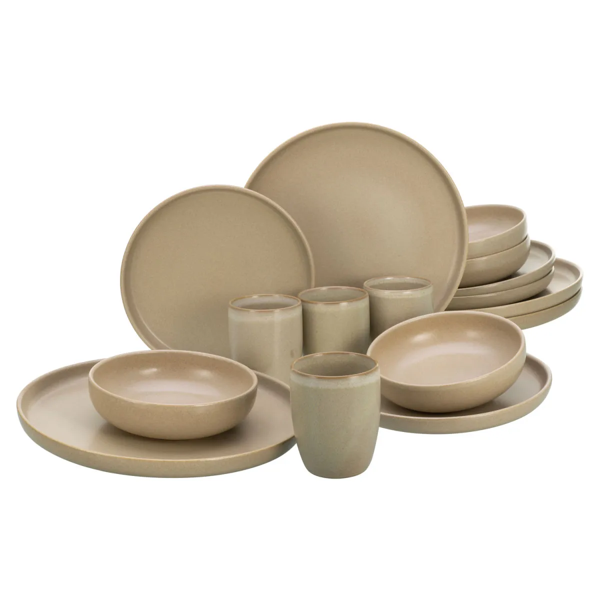 creaTable Uno SAND - Servizio combinato da 16 pezzi; sabbia