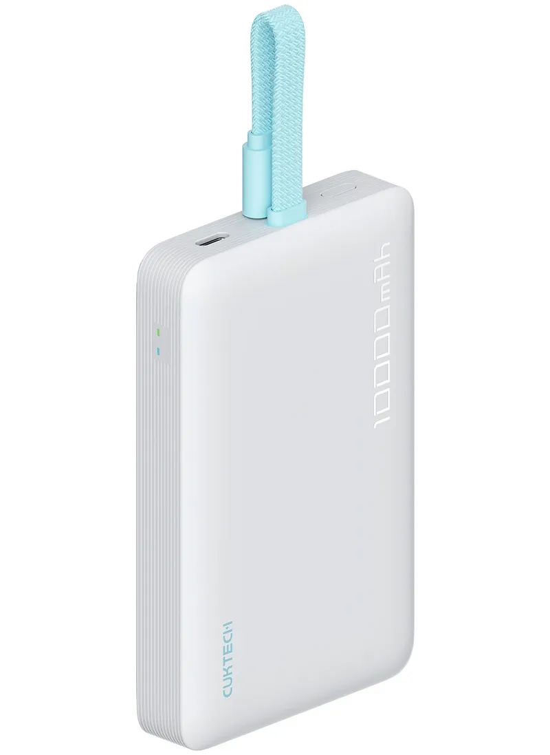 Batteria Esterna Wireless Cuktech CP132ML, 10000mAh, 22.5W, PD + FQI, 2 x USB-C, Bianca