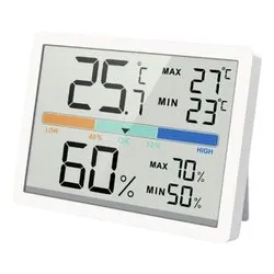 Termometro ambiente (9x1,5x7cm) con igrometro JUSTAMINUTE Bianco JD 9039