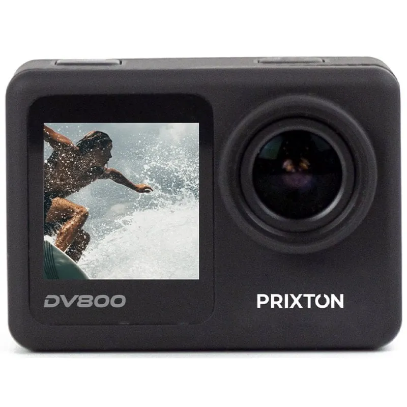 Prixton DV800 Fotocamera sportiva 5k a doppio schermo