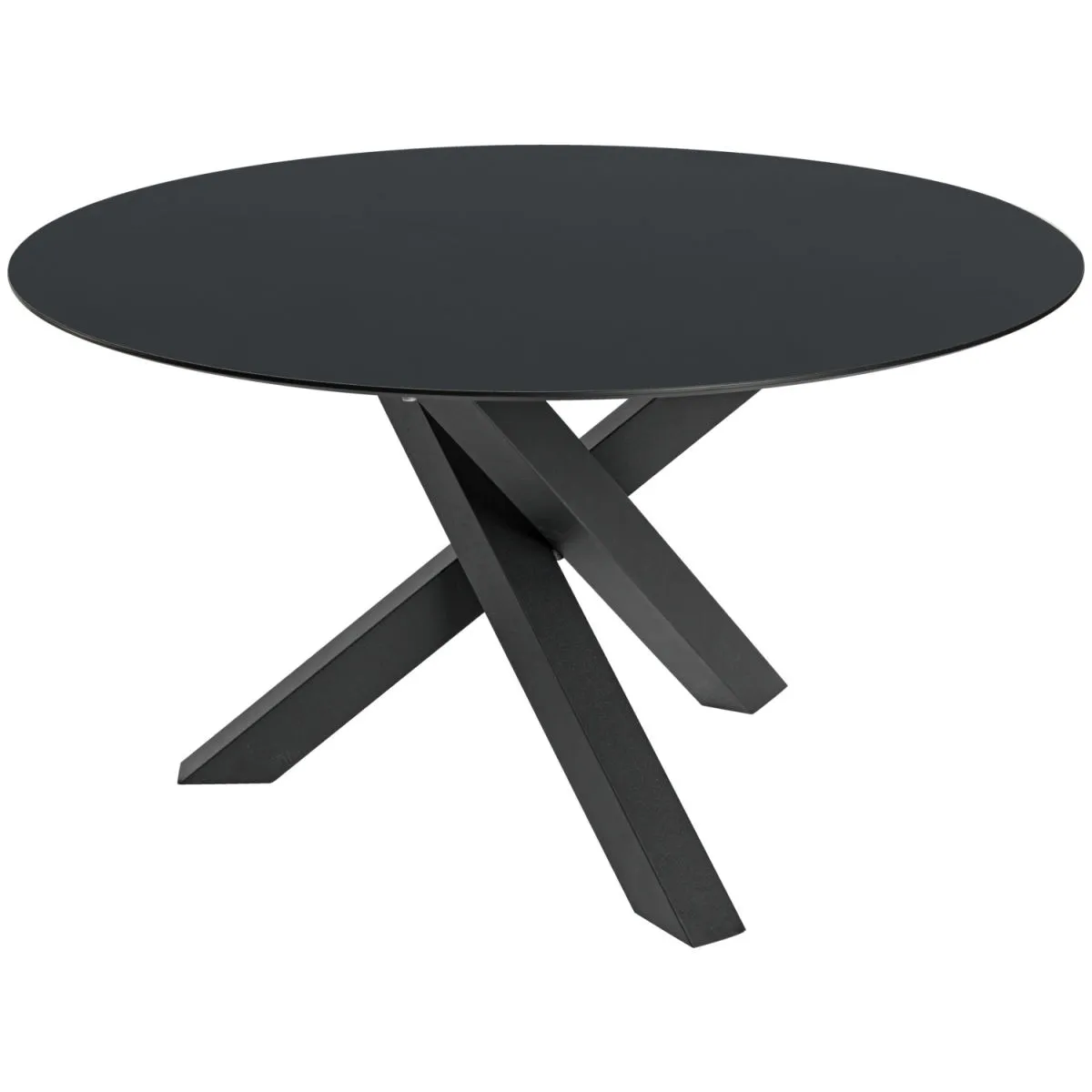 VEGA Tavolo da esterno Gwin base spider; 130x72 cm (ØxH); Piano tavolo antracite, struttura nero; rotonda