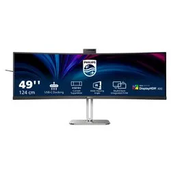 Monitor 49" ( LED 5120x1440 DQHD 75Hz ) 5000 SERIES Curvo Black e Silver 49B2U5900CH 00