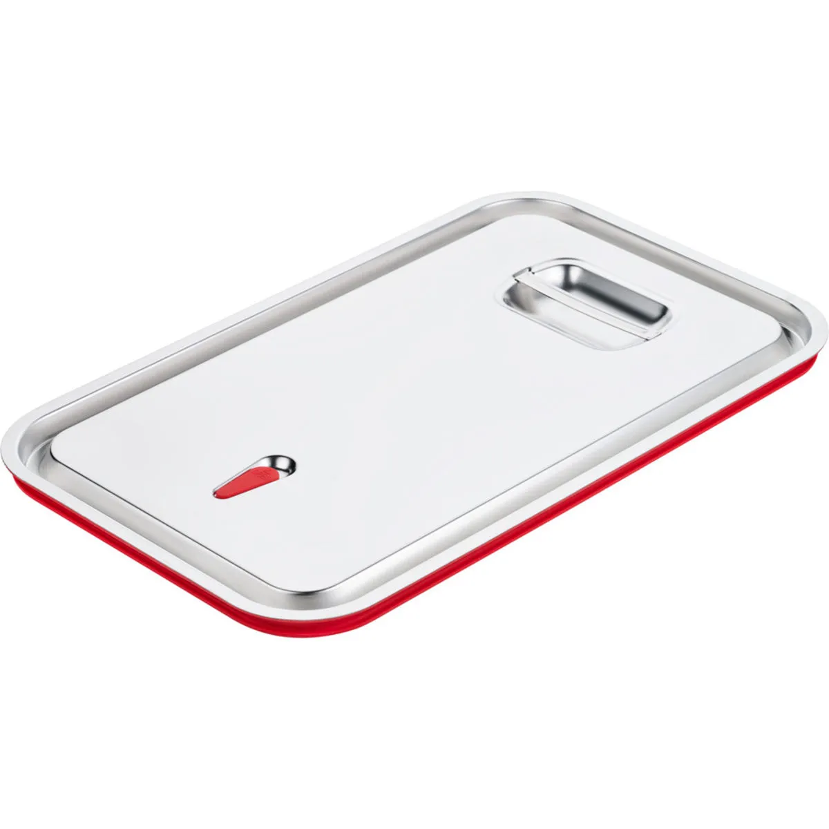 Stalgast Coperchio gastronorm a tenuta stagna, serie Onset, gastronorm 1/3, con guarnizione; GN 1/3, 17.6x32.5 cm (LxL); argento/rosso