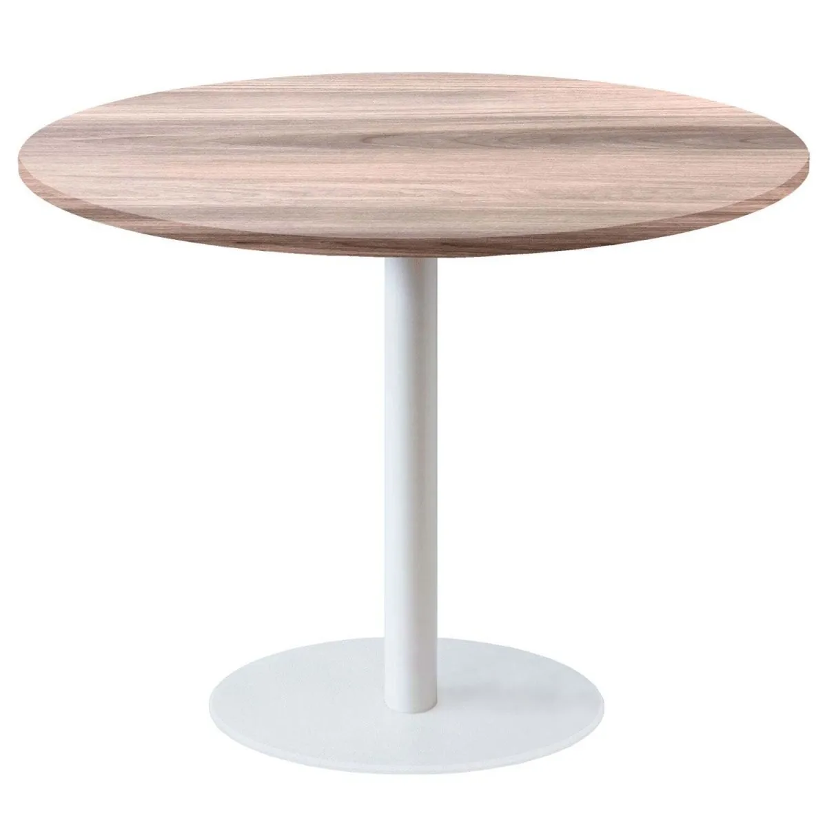 RestooTab Tavolo Rome XL rotondo base bianco - laminato legno; 120x120x75x120 cm (LxLxHxØ); quercia/grigio chiaro; struttura nero; rotonda
