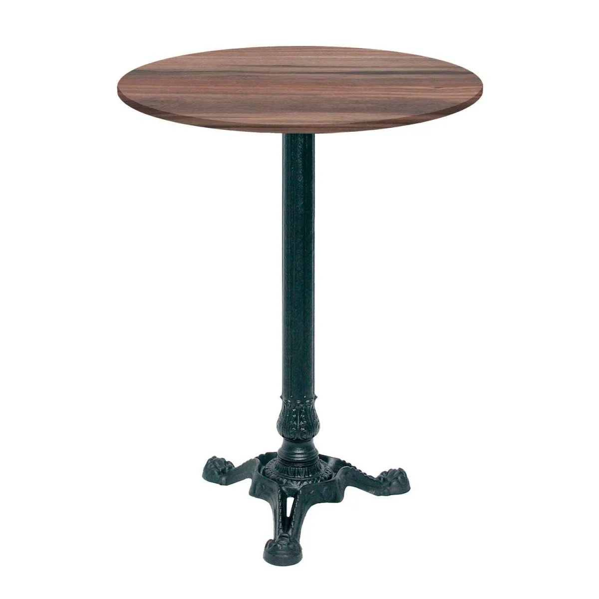 RestooTab Tavolo alto Bistrot rotondo - laminato pietra & legno; 60x60x113x60 cm (LxLxHxØ); quercia fumè; struttura nero; rotonda