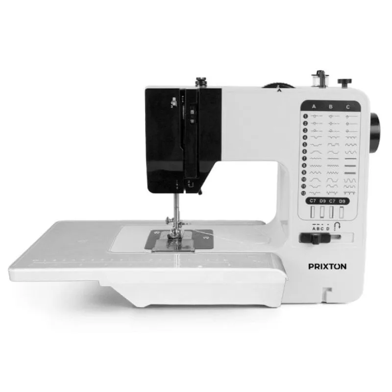 Macchina da cucire Prixton P125 38 punti 2 velocità con tavolo espandibile bianco