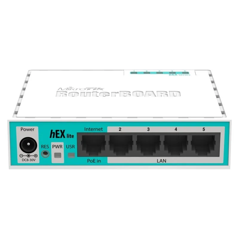 Mikrotik hEX Lite Switch 5 porte 10/100 Bianco