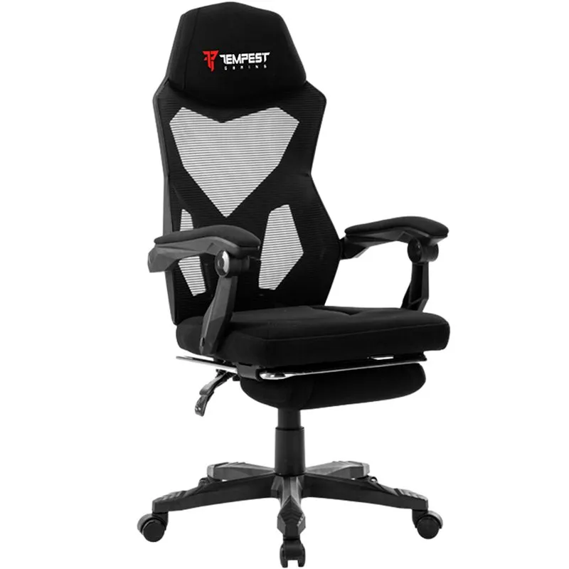 Sedia da gaming Tempest AeroGamer con tessuto traspirante nero