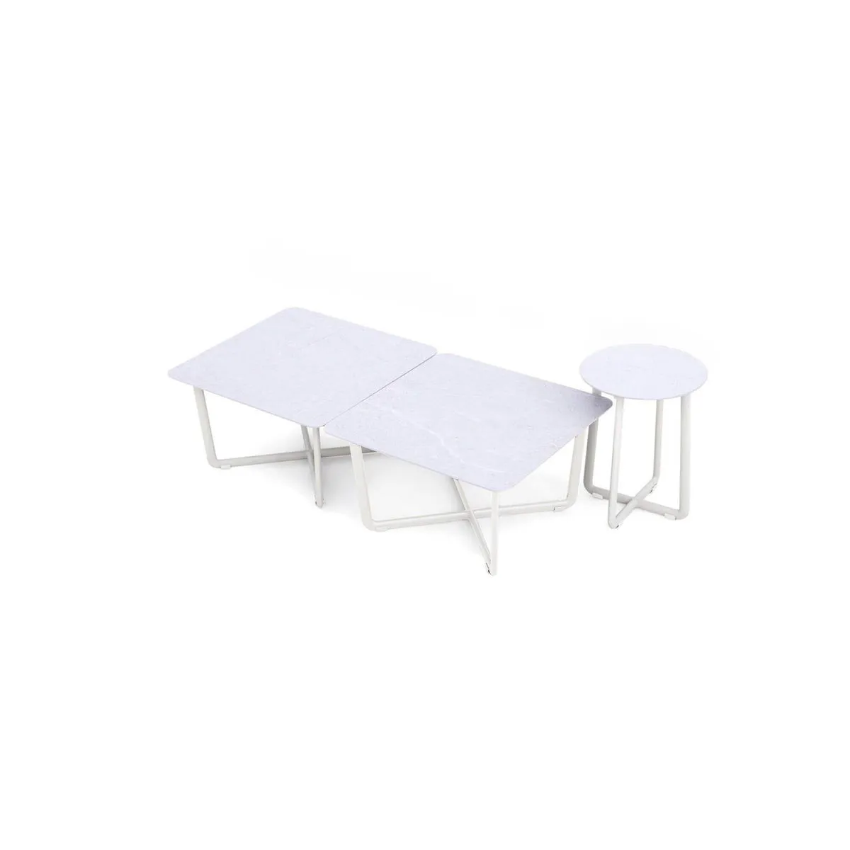 Barths Set di tavolini Fellow 3 pezzi; 180 cm (L); sabbia