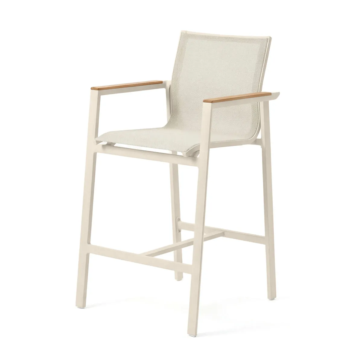 Barths Sgabello da bar Rhodos con braccioli; 60.5x54x110 cm (LxPxH); sabbia