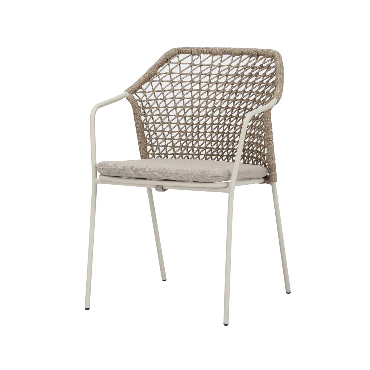 4x Barths Sedia Burano con braccioli; 58.5x60x83.5 cm (LxPxH); sabbia; 4 pz. / Pacco