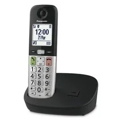 Cordless Singolo (Ricaricabile) Black e Silver KX TGU410EXB