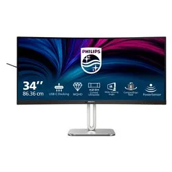 Monitor 34" ( LED 3440x1440 UWQHD 120Hz ) 5000 SERIES Curvo Black e Silver 34B2U5600C 00